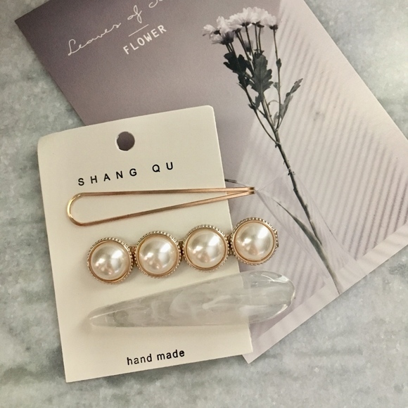 3-piece Tortoise Shell Acrylic Hair Clip Pin Set - Picture 5 of 7